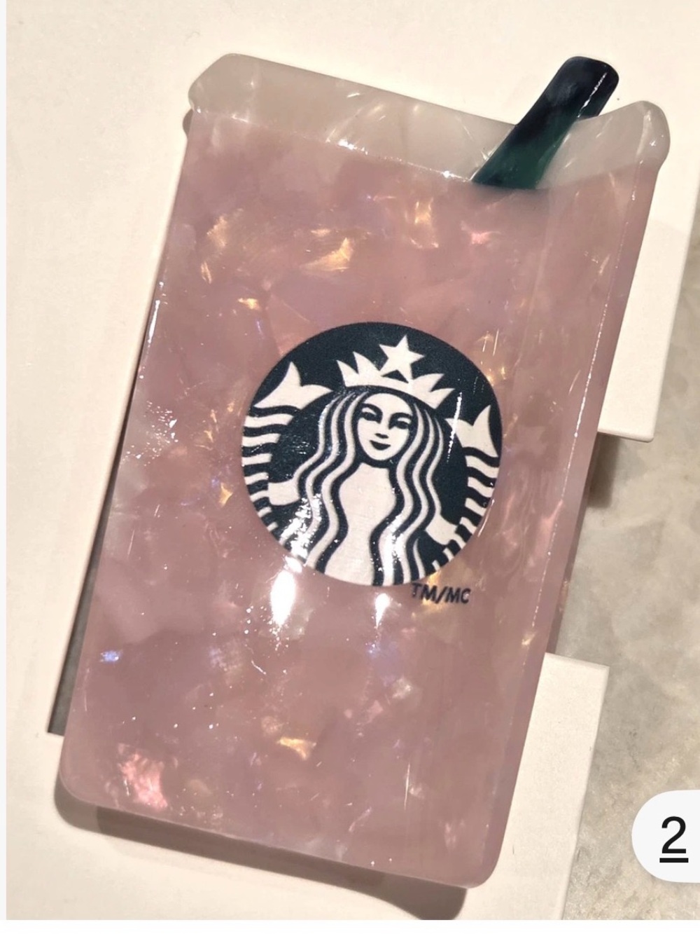 Starbucks Pink Drink Clips and Pink Wristlet - Picture 3 of 6